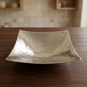 Modern Square Silver Plated <b>Metal</b> Serving fruit <b>bowl</b> Plate Polished Deep Dish Square Shaped Serving <b>Bowl</b> for Restaurant - Product Image 4