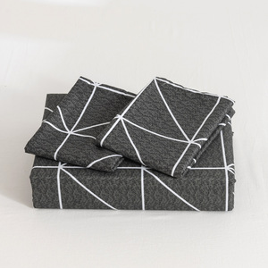 Juego de Funda Nórdica de Tres Piezas de Fibra Sintética Estampada Cepillada, Estilo Moderno Minimalista Chino, Textiles para el Hogar Transfronterizos - Product Image 5