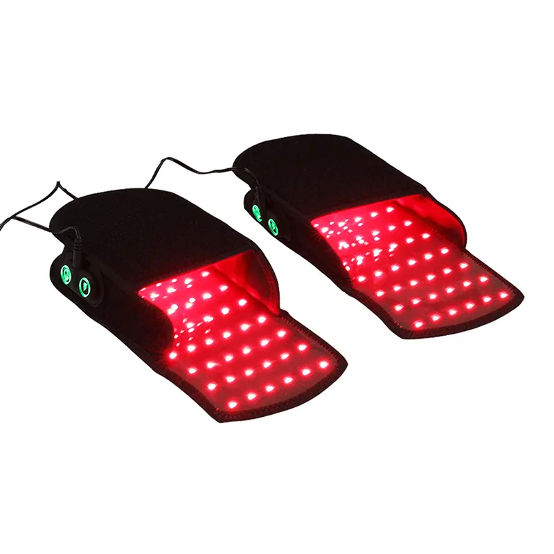 One Pair 635nm LED Red Light And 850nm Near Infrared Light Therapy Shoes With Timer For Foot Nerve Physical Pain Relief