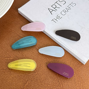 Kinling Großhandel Günstige Süße Wasser tropfen Clip Candy Farbe Oval Acetate Haarnadel - Product Image 3