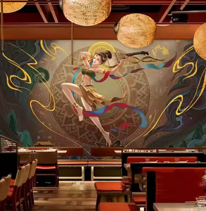 3D Dun accrocher Mural Ciel Volant Maid Bon augure Nuage <span class=keywords><strong>Papier</strong></span> Peint Chinois Classique Hôtel Boîte <span class=keywords><strong>Papier</strong></span> Peint Chambre Canapé <span class=keywords><strong>Papier</strong></span> Peint - Product Image 4