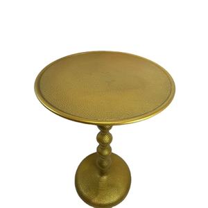 handcrafted golden hammered metal pedestal accent <b>side</b> <b>table</b> wholesale price collection - Product Image 1