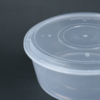 Rond 4800ml Transparent Jetable En Plastique Grand Récipient De Nourriture Boîte Grand Restaurant Cuisine Conteneur De Stockage