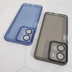 Luxo <span class=keywords><strong>Lens</strong></span> Film Phone Case Para VIVO Y16 Y35 Y35M Y53T Y56 5G 360 Câmera Protetora Clara Soft Silicone Capa Traseira Moda Armadura - Product Image 3