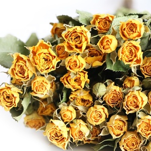 Multi testa essiccata fiore di rosa singola testa essiccata Bouquet di <span class=keywords><strong>Rose</strong></span> rosa bolla decorazione produttore all'ingrosso - Product Image 1