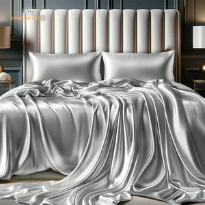 <span class=keywords><strong>Textiles</strong></span> de maison Nouveau produit 100% Literie en soie de mûrier Ensemble de literie King Size - Product Image 1