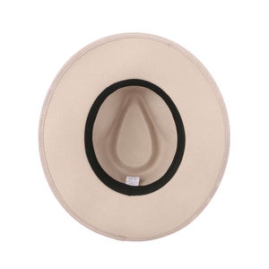 2023 sombreros Fedora de ala ancha de alta calidad para hombres 60Cm dos tonos <span class=keywords><strong>Fedor</strong></span> 100% vestido de fieltro de lana sombrero de Panamá sombreros Fedora mujer para hombres - Product Image 5