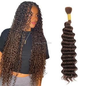 Ventas calientes 22 \ "30 \" Boho Beachwave Extensiones de cabello sintético Onda profunda Crochet Kinky Curly Peluca Venta caliente Beachwave Hair - Product Image 3