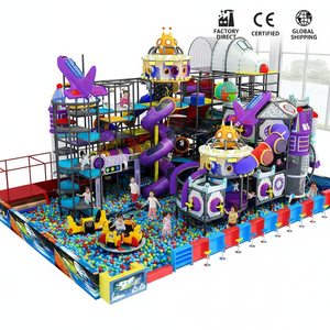 Équipement d'aire de jeux intérieure de qualité commerciale pour les tout-petits Toboggan en plastique souple et pont de corde coloré Panneaux de jeu Modèle pour enfants - Product Image 1