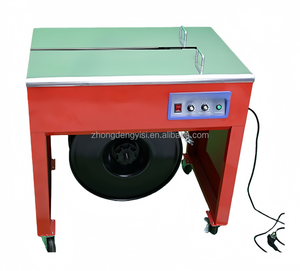 Máquina Envolvedora Semiautomática Eléctrica para Cajas y Cartones, Flejadora con Cinta de PP, Máquina Flejadora de Cartones para Uso Industrial - Product Image 1