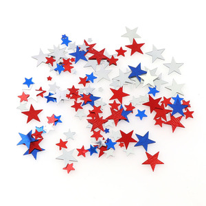 Thứ 4 của July Tùy chỉnh màu Đỏ trắng xanh <span class=keywords><strong>sequin</strong></span> cờ mỹ màu độc lập ngày trang trí Hoa giấy hình ngôi sao giấy USA - Product Image 5