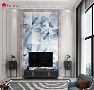 Foshan FaTong 600*1200mm zemin mermer porselen fayans mavi iç duvar karosu kapalı banyo otel lobi karo