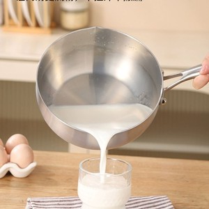 Ollas para Sopa y Caldo Antiadherentes de Grado Alimenticio, Olla para Leche de Acero Inoxidable Multicapa Engrosada con Material Metálico Tipo Snow Pan - Product Image 4