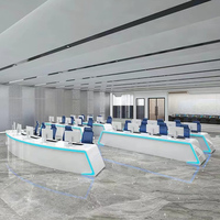 Poste de travail informatique modulaire et écologique personnalisé pour centre de commande et de surveillance, salle de contrôle et bureau d'hôtel
