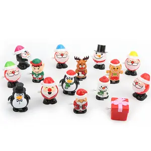 Hochwertige Weihnachts dekorationen Wind Up Toy Weihnachten Kleine Santa Santa Schneemann Hirsch Wind Up Spielzeug für Kinder