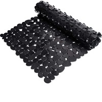 Tapis de salle de bain antidérapant en PVC écologique, fabriqué à la machine, moderne et solide - Tapis rectangulaire pour douche et baignoire