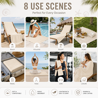 Poncho de surf imprimé en microfibre avec fermeture éclair et capuche, serviette de plage