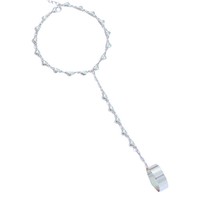 Bracelet personnalisé plaqué or avec maillons en forme de cœur, chaîne de main en acier inoxydable, bague de doigt, bijou délicat et minimaliste pour femme