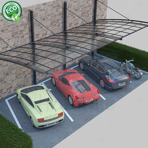 Auvents de gazebo à cadre de garage moderne en alliage d'aluminium Taille personnalisable Toit en polycarbonate Stationnement de voiture - Product Image 5