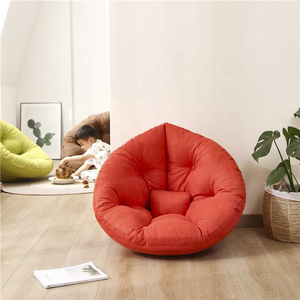 2-in-1 Detachable Single Lazy Sofa for Living Room <b>Bean</b> <b>Bag</b> Chair Convertible Semicircular Mat Backrest Cushion - Product Image 2