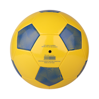 Ballon de football durable matériel de loisirs du Vietnam de 280-320g de PVC rouge jaune pour la récréation/formation/match