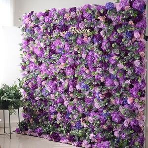 ร้อนขายพื้นหลังตกแต่งคลาสสิกสีดำกุหลาบผ้ากลับดอกไม้ผนังพื้นหลัง - Product Image 4