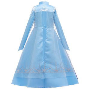 <span class=keywords><strong>Frozen</strong></span> 2 abito gonna per ragazze nuovo Elsa Cosplay principessa disegno floreale decorato <span class=keywords><strong>vestito</strong></span> da festa per bambini per 4-12 anni - Product Image 3