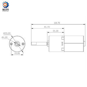 Se refiere al motor de engranajes en miniatura ZHPA20 para instalación vertical coaxial, utilizado en aplicaciones de sol y luna. - Product Image 4