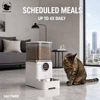 Récipient pour animaux de compagnie 4L avec compartiment déshydratant, anti-humidité et anti-blocage, pour garder les croquettes plus fraîches plus longtemps
