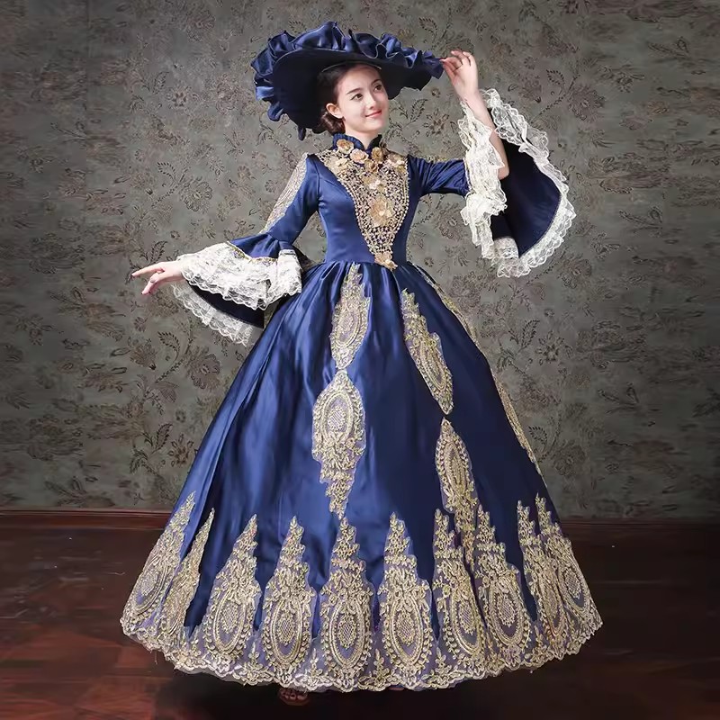 Royalty Medieval Victorian Black Ball Gown Dress - Elegant Prom Queen  Costume for All Seasons, Perfect for Parties & Quinceanera Gowns