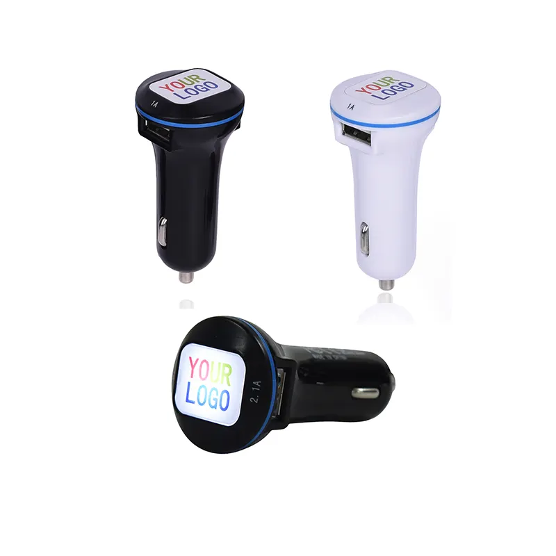 Dc 12V Dual Usb Mobile Phone Charging 2 Port Plug To Cigarette Lighter Mini Usb Adapter Micro Car USB Charger Adapter