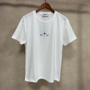 เสื้อยืดผู้ชาย คอตตอน แขนสั้น คอกลม ทรงปกติ สวมใส่สบาย พิมพ์ลายตัวอักษรด้านหน้า ระบายอากาศได้ดี ผ้าเจอร์ซีย์ถัก สีขาว สีดำ - Product Image 2