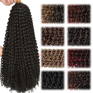 Cabello sintético de croché, Passion Twist, cabello ondulado, trenzado Afro, proveedor de cabello trenzado, rizo