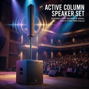Enceinte colonne métallique 8*3.5 pouces, pack subwoofer amplifié 12 pouces 20W avec égaliseur complet, contrôle Bluetooth/XLR via application, garantie 1 an, son clair - Product Image 4