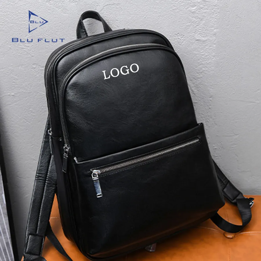 BLUFLUT चमड़े का बैकपैक बैग कस्टम लैपटॉप बैग बैकपैक निर्माता कस्टम पुरुषों का बैकपैक पुरुषों के लिए कस्टम मैन बैग