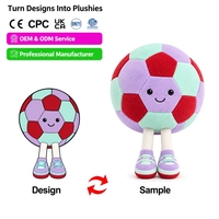 Peluche ballon de football personnalisable Amuseables, en coton PP super doux, taille et couleur personnalisables, créez votre propre mascotte de film