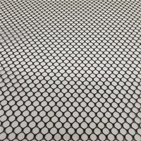 Tissu en maille hexagonale respirant et extensible 100 % polyester blanc pour sacs et chaussures pour filles, tissu en maille 100 % polyester