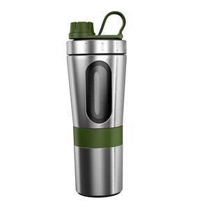 600ml Customizable Single Wall 3 Layer Stainless Steel <strong>Shake</strong> Bottle with Visible Water Level Window for Gym - Product Image 3