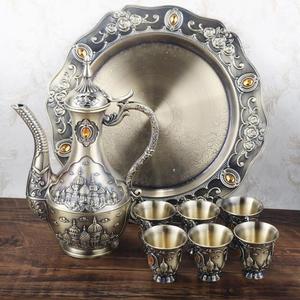 Juego de Copas de Vino de Metal Vintage Europeo, Estilo Ruso de Lujo con Flores, para Regalo Empresarial, Decoración del Hogar, Venta al Por Mayor H888 - Product Image 6