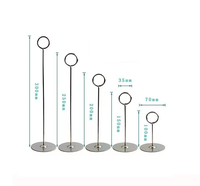 Supports de présentation de cartes de visite en acier inoxydable pour restaurant, porte-cartes de menu de table