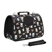 Sac de transport pliable pour animaux de compagnie, sac à dos de voyage portable en nylon pour chat et chien, à porter à la main ou en bandoulière pour les sorties en plein air