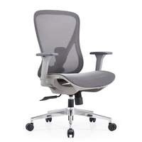 Chaise de bureau ergonomique pivotante moderne et confortable de haute qualité en maille à dossier moyen, vente en gros d'usine, mobilier de bureau