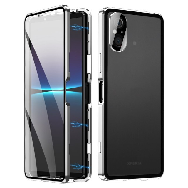 Shockproof Aluminum Frame Matte Tempered Glass Full Cover Phone Case for Sony Xperia 5 V 10 V 1 IV 5 IV 10 IV