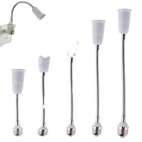 Adaptateur de douille E27 vers E27 - Bras métallique flexible avec prise EU/US, accessoires d'éclairage domestique