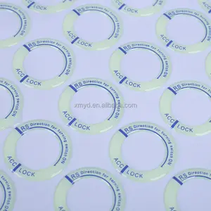 Custom Brand Logo Sticker Circle Dots Printing Crystal Epoxy Resin Sticker Adhesive Label