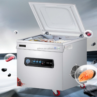 Pompe à vide semi-automatique électrique à chambre unique en acier inoxydable pour emballage alimentaire avec sacs en aluminium