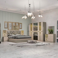 Lit King Size en Bois Personnalisé à Prix Abordable, Ensemble de Meubles de Chambre à Coucher Modernes et Luxueux avec Rangement pour Hôtels, Hôpitaux et Villas