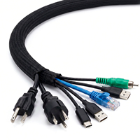 Funda Trenzada de PET Expandible Ignífuga, Protector de Cables de Poliéster Resistente a los Rayos UV para Cableado Electrónico