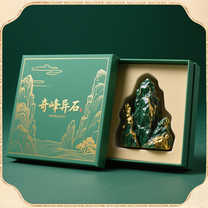 Caja de Regalo con Adorno de Piedra Qifeng de Zhangjiajie, Regalo de Cumpleaños, Nueva Caja de Empaque de Mercancía Exquisita, Personalizable - Product Image 4