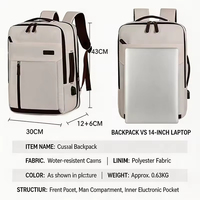 Nouveau sac à dos de voyage d'affaires unisexe avec logo personnalisé, film imperméable, extensible, pour ordinateur portable, sac à dos d'étudiant